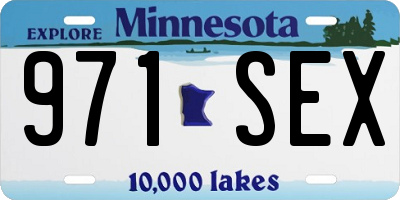 MN license plate 971SEX