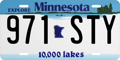 MN license plate 971STY