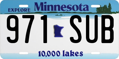 MN license plate 971SUB