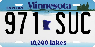 MN license plate 971SUC