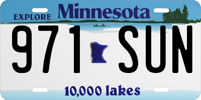 MN license plate 971SUN