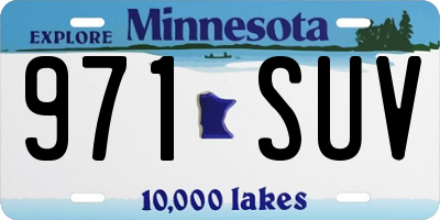 MN license plate 971SUV