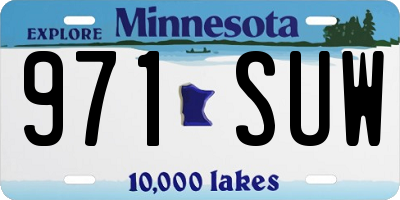 MN license plate 971SUW