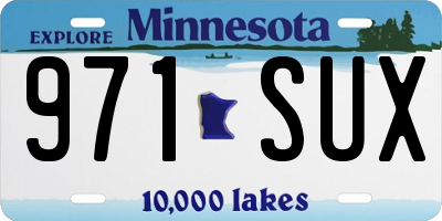 MN license plate 971SUX
