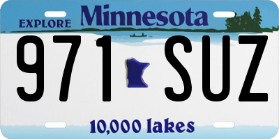 MN license plate 971SUZ