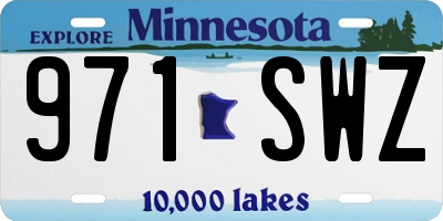MN license plate 971SWZ