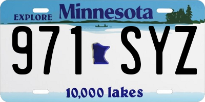 MN license plate 971SYZ