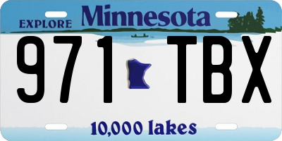 MN license plate 971TBX
