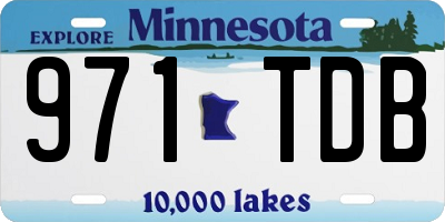 MN license plate 971TDB