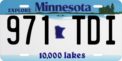 MN license plate 971TDI
