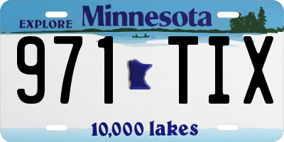 MN license plate 971TIX