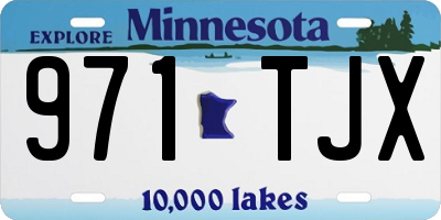 MN license plate 971TJX