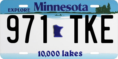 MN license plate 971TKE