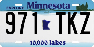 MN license plate 971TKZ