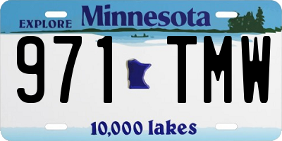 MN license plate 971TMW