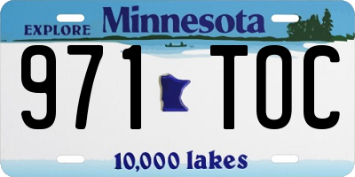 MN license plate 971TOC