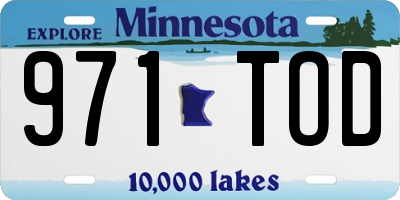 MN license plate 971TOD