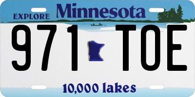 MN license plate 971TOE