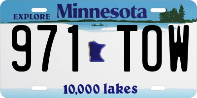 MN license plate 971TOW