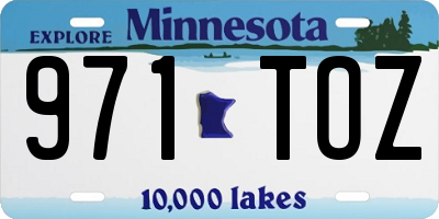 MN license plate 971TOZ