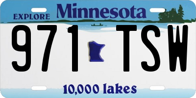MN license plate 971TSW
