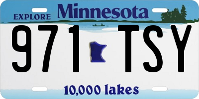 MN license plate 971TSY