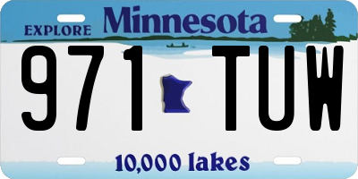 MN license plate 971TUW