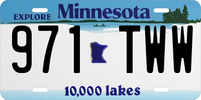 MN license plate 971TWW
