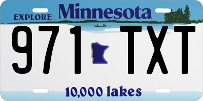 MN license plate 971TXT
