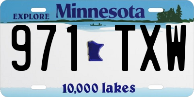 MN license plate 971TXW