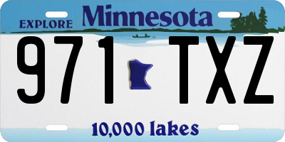 MN license plate 971TXZ