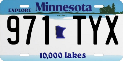 MN license plate 971TYX
