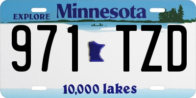 MN license plate 971TZD