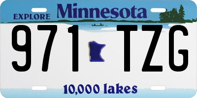 MN license plate 971TZG