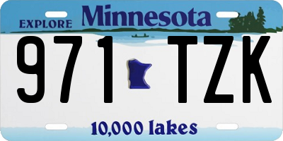 MN license plate 971TZK