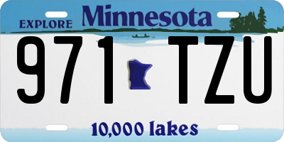 MN license plate 971TZU