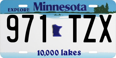 MN license plate 971TZX