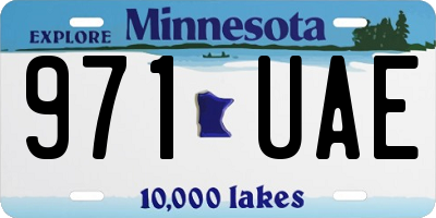 MN license plate 971UAE