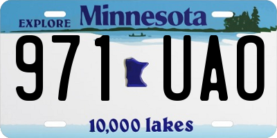 MN license plate 971UAO