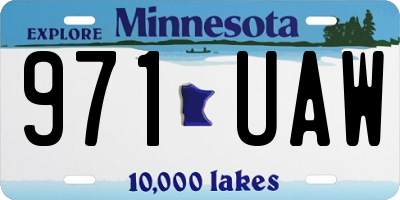 MN license plate 971UAW