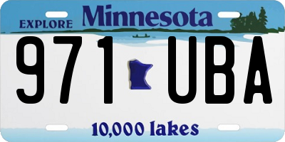 MN license plate 971UBA