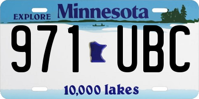 MN license plate 971UBC