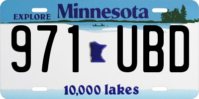 MN license plate 971UBD
