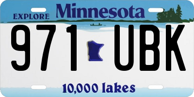MN license plate 971UBK