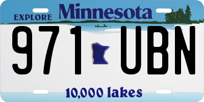 MN license plate 971UBN