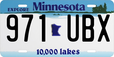 MN license plate 971UBX