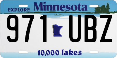 MN license plate 971UBZ