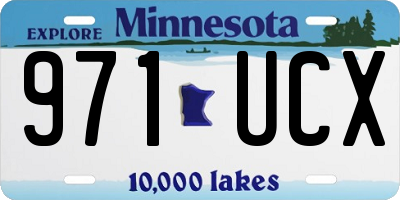 MN license plate 971UCX