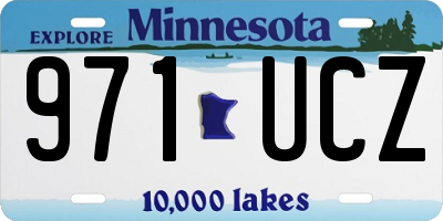 MN license plate 971UCZ