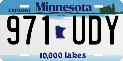 MN license plate 971UDY